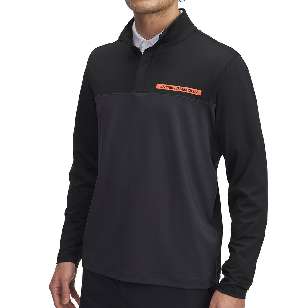 Under Armour Mens T2G 1/4-Zip - Black/Anthracite/Fire