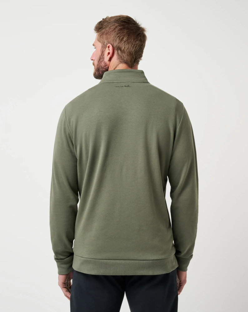Travis Mathew Mens Cloud Quarter Zip 2.0 - Dark Olive