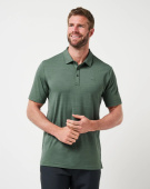 Travis Mathew Mens The Heater Polo - Balsam Green Travis Mathew Mens The Heater Polo - Balsam Green