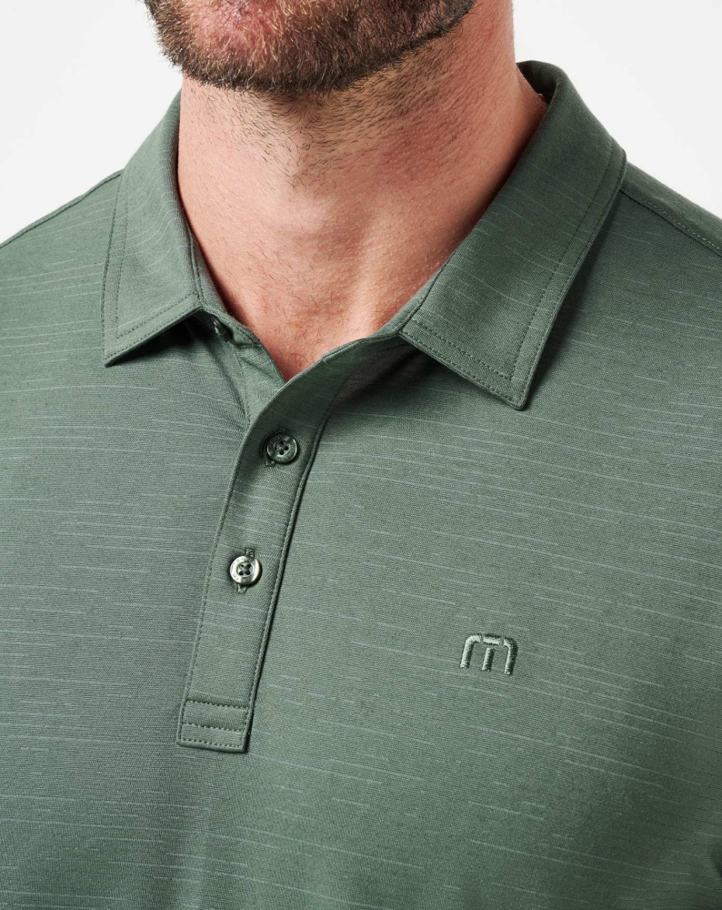 Travis Mathew Mens The Heater Polo - Balsam Green
