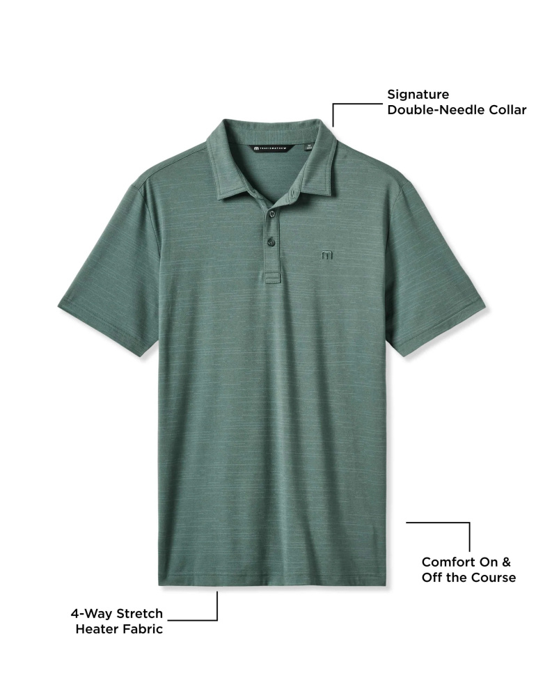 Travis Mathew Mens The Heater Polo - Balsam Green