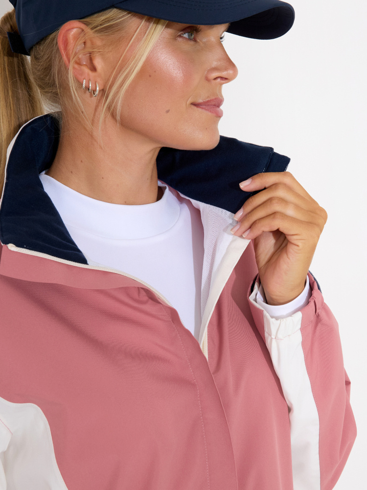 Abacus Lds Links Stretch Rain Jacket - Dusty Rose
