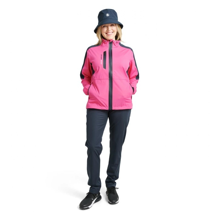 Abacus Lds Bounce Rain Jacket - Rose