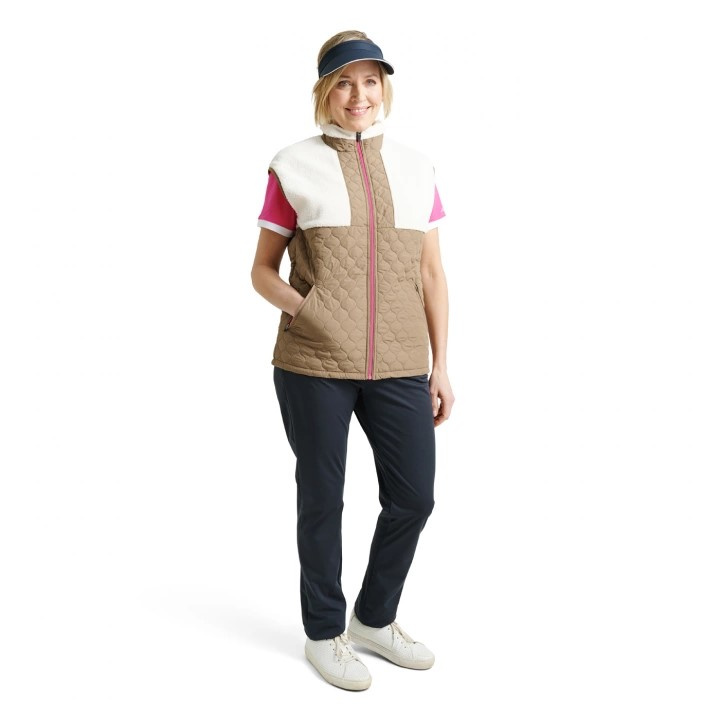 Abacus Lds Preston Pile Windvest - Nougat
