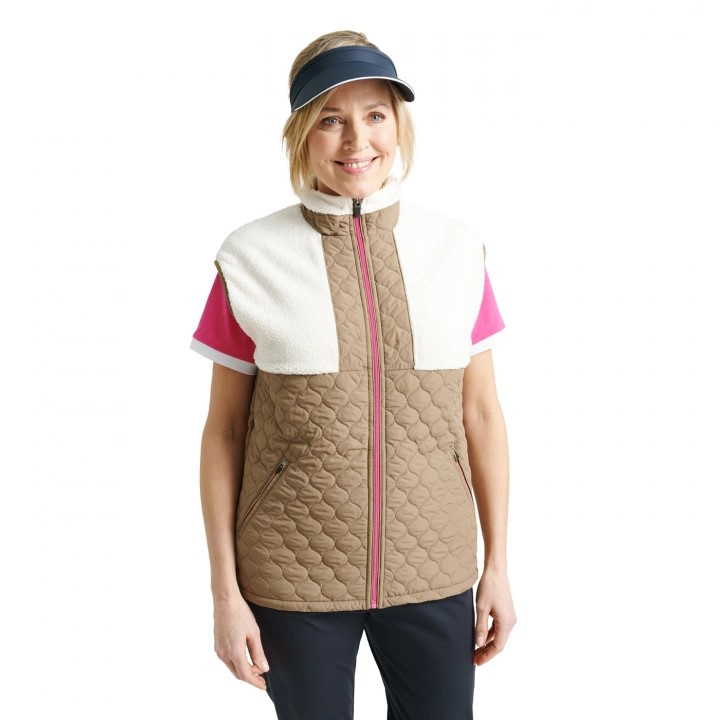 Abacus Lds Preston Pile Windvest - Nougat