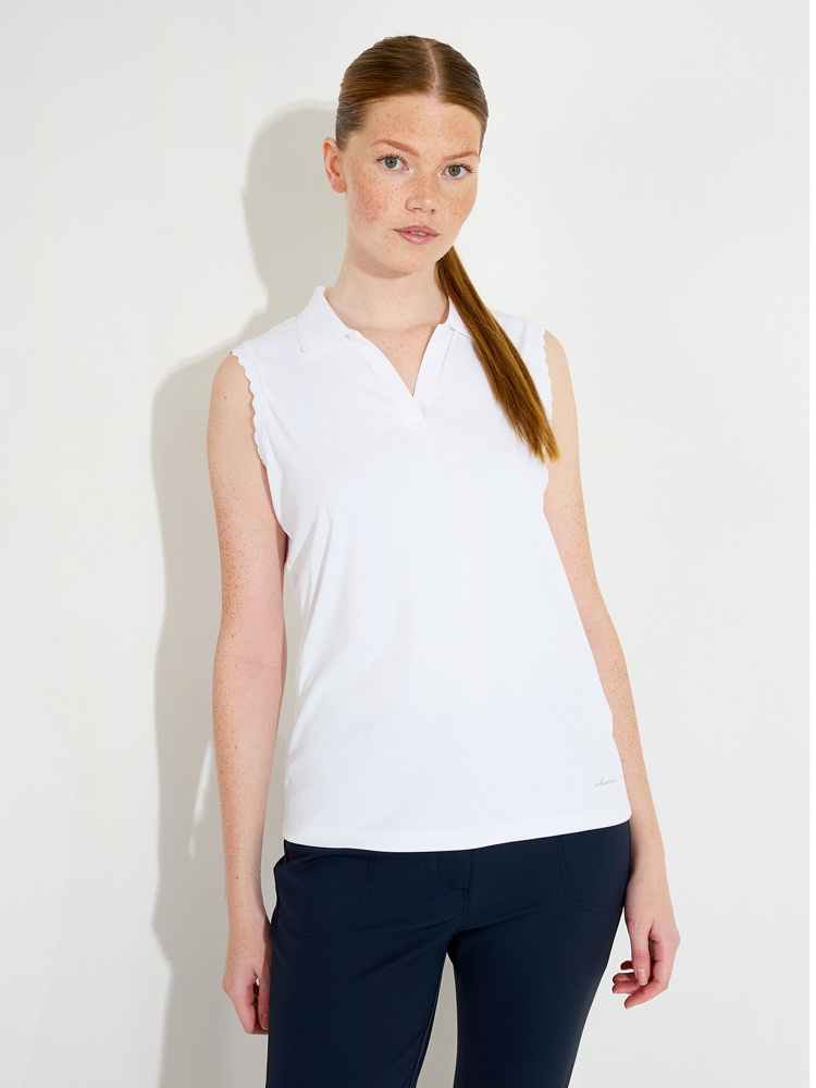 Abacus Lds Victoria Drycool Sleeveless - White