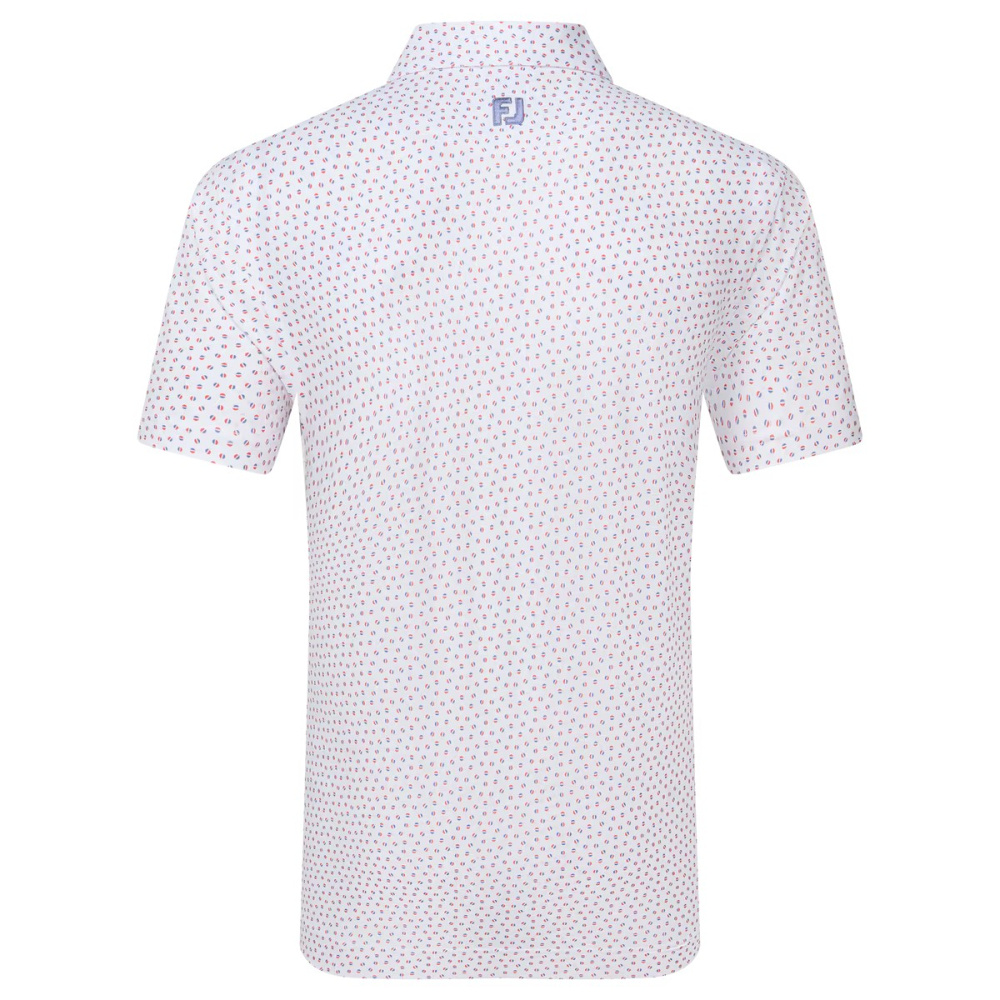 Footjoy Mens Bounce Print Pique - White/Hibiscus/Flint