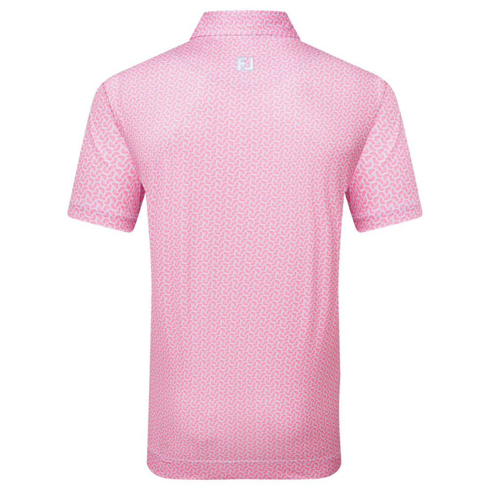 Footjoy Mens Citrus Print Lisle - Pink Lemonade/Skyway