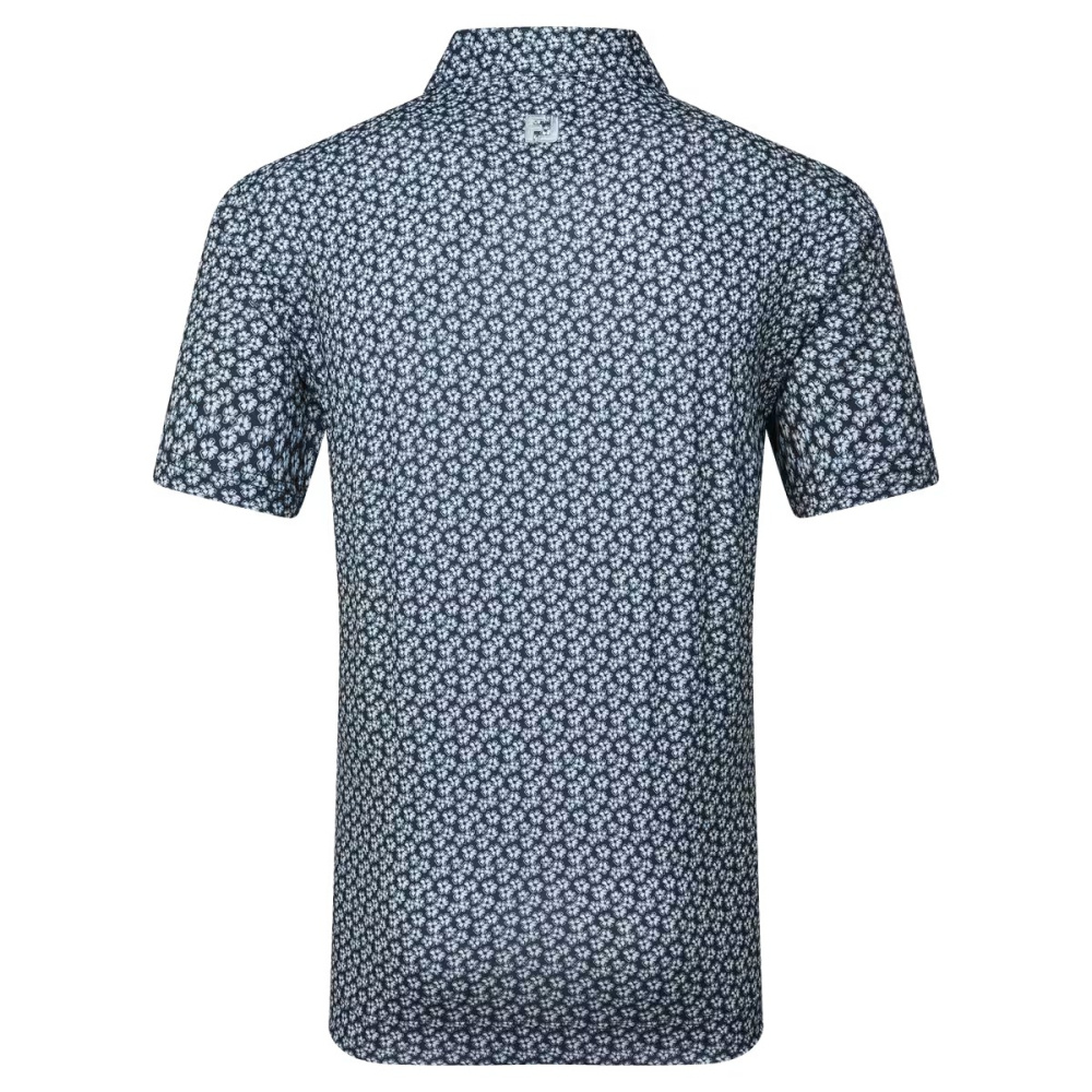 Footjoy Mens Floral Sketch Print Lisle - White/Navy