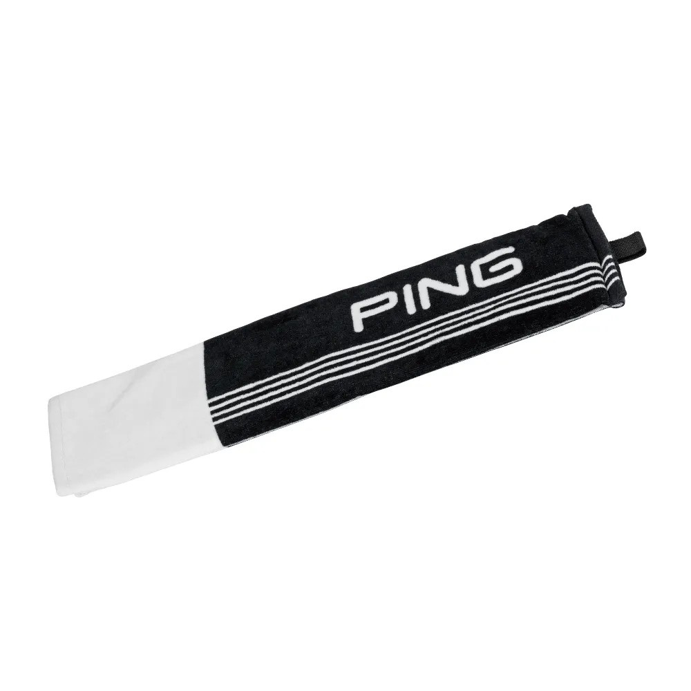 Ping Trifold Towel - Black/White