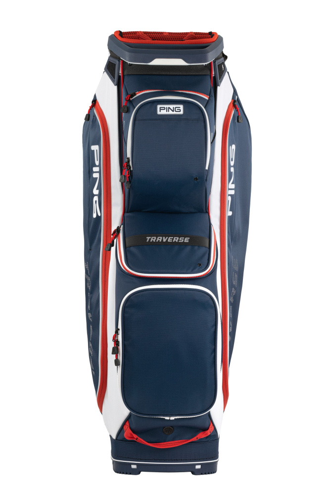 Ping Traverse Cartbag 25 - Navy/White/Red