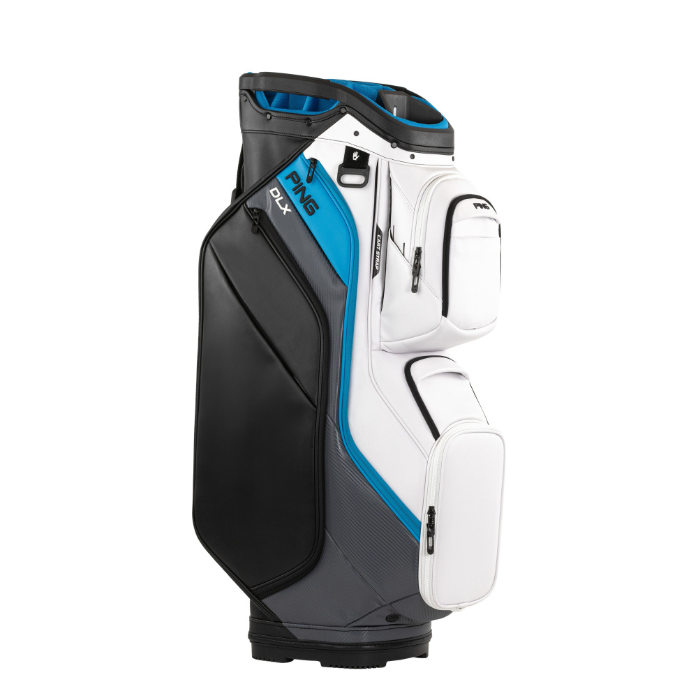 Ping DLX Cartbag 25 - White/Dark Grey/Blue