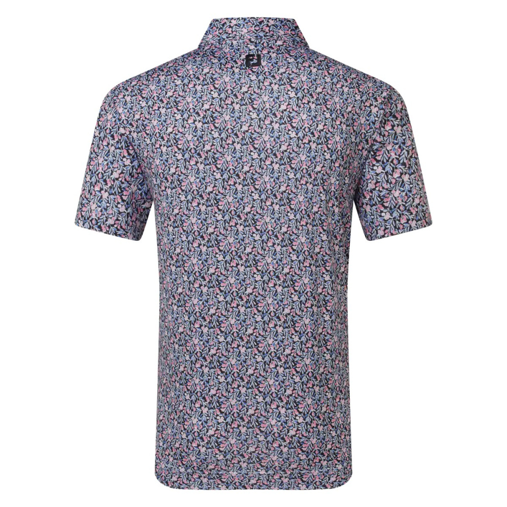 Footjoy Mens Meadow Print Lisle - Black/Violet/Pink