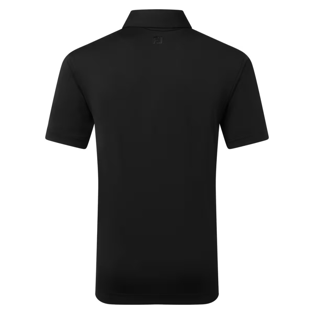 Footjoy Mens Lisle Solid Polo - Black