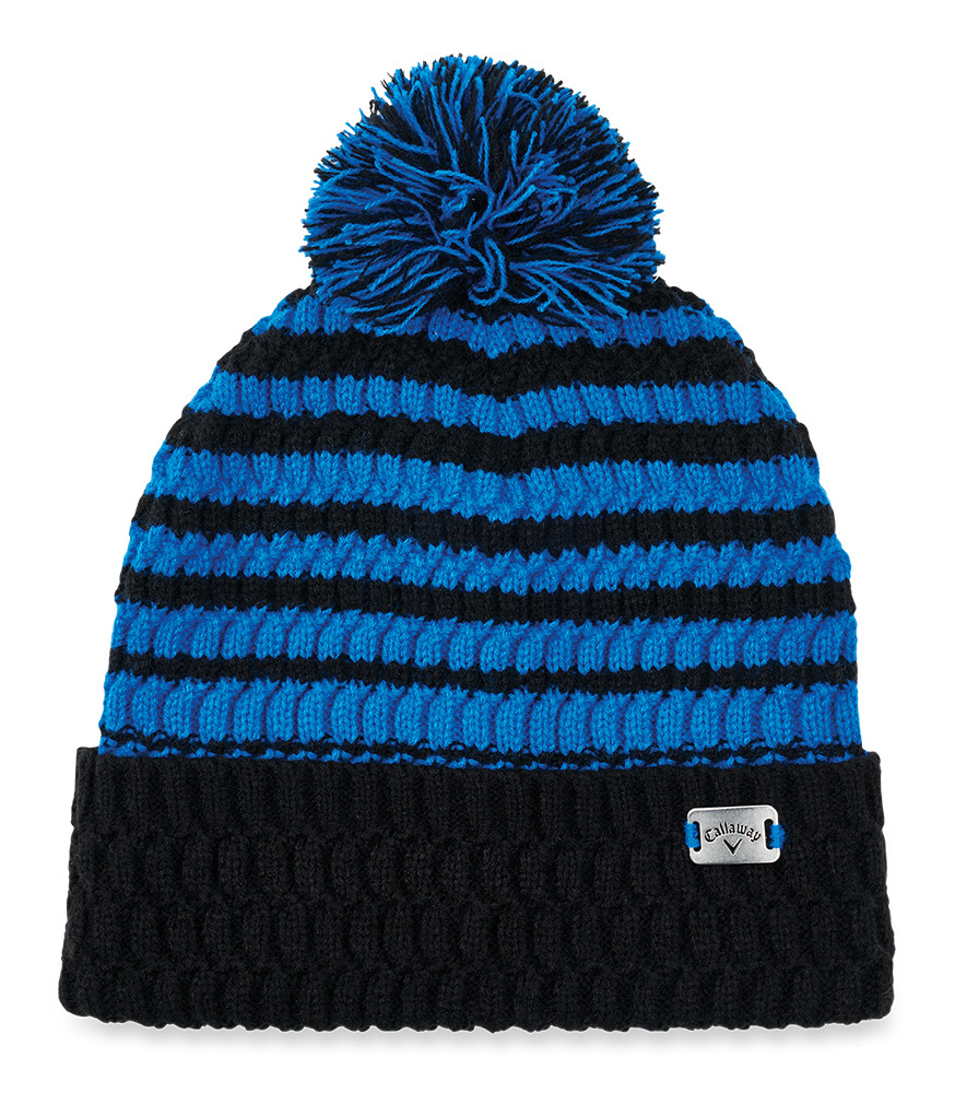 Callaway Pom Pom Beanie - Black/Royal