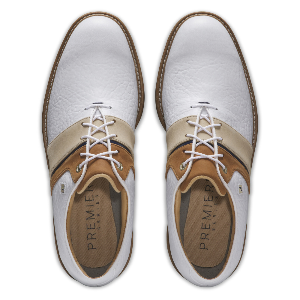 Footjoy Mens Premiere Series Packard LX Medium - White/Blue/Brown