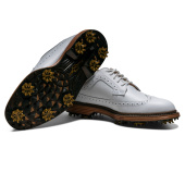 Footjoy Mens Premiere Series Marquis - White/Brown Footjoy Mens Premiere Series Marquis - White/Brown