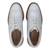 Footjoy Mens Premiere Series Marquis - White/Brown Footjoy Mens Premiere Series Marquis - White/Brown