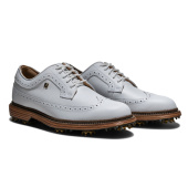 Footjoy Mens Premiere Series Marquis - White/Brown Footjoy Mens Premiere Series Marquis - White/Brown