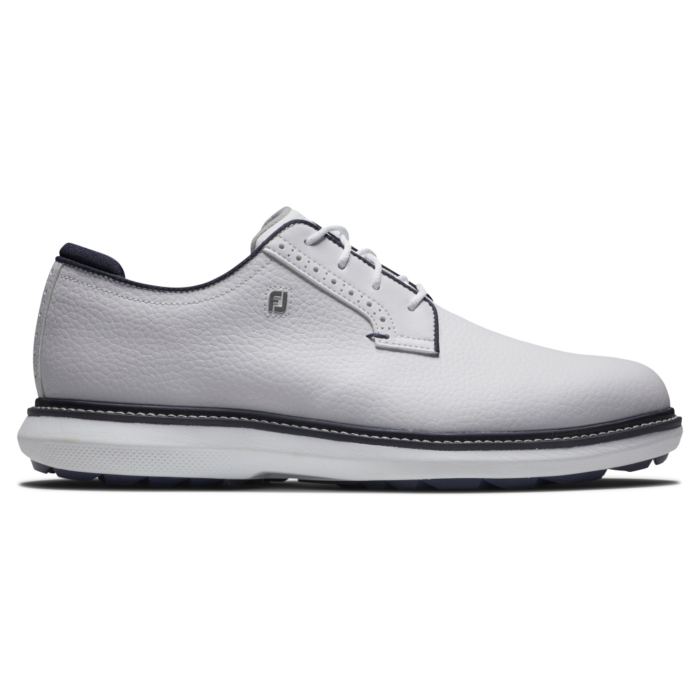 Footjoy Mens Traditions Spikeless Blucher - White/Navy