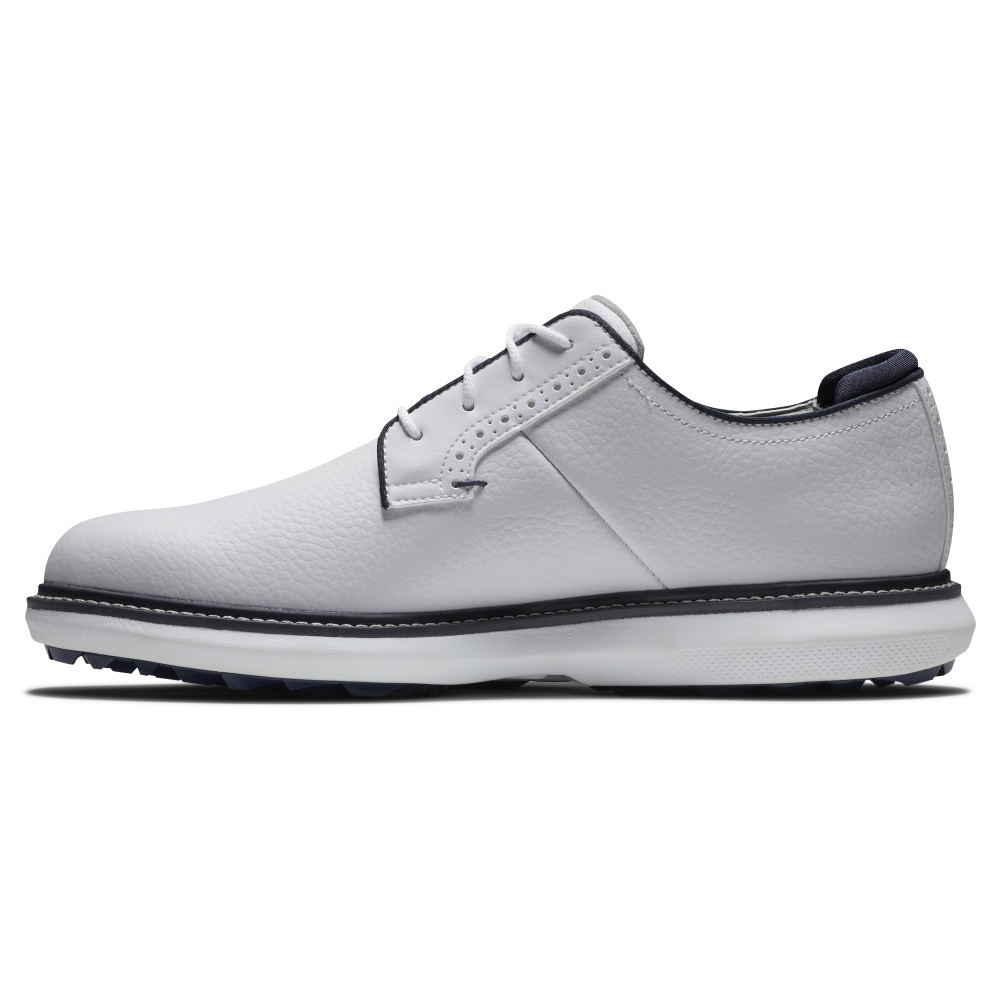 Footjoy Mens Traditions Spikeless Blucher - White/Navy