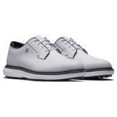 Footjoy Mens Traditions Spikeless Blucher - White/Navy Footjoy Mens Traditions Spikeless Blucher - White/Navy