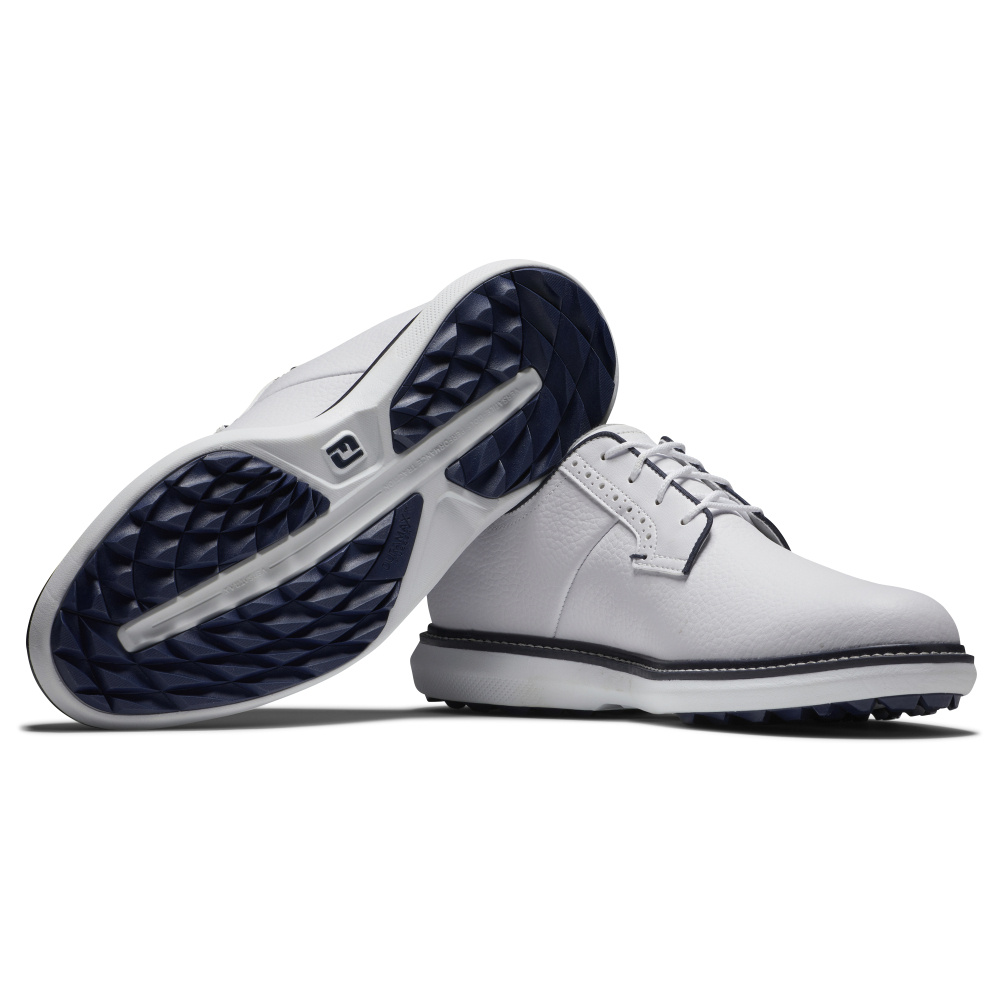 Footjoy Mens Traditions Spikeless Blucher - White/Navy