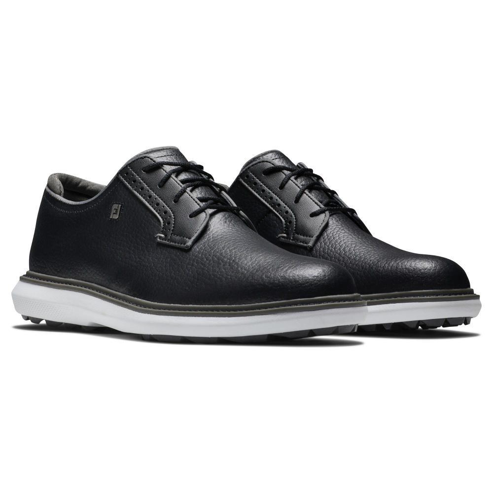 Footjoy Mens Traditions Spikeless Blucher - Black/Grey/White