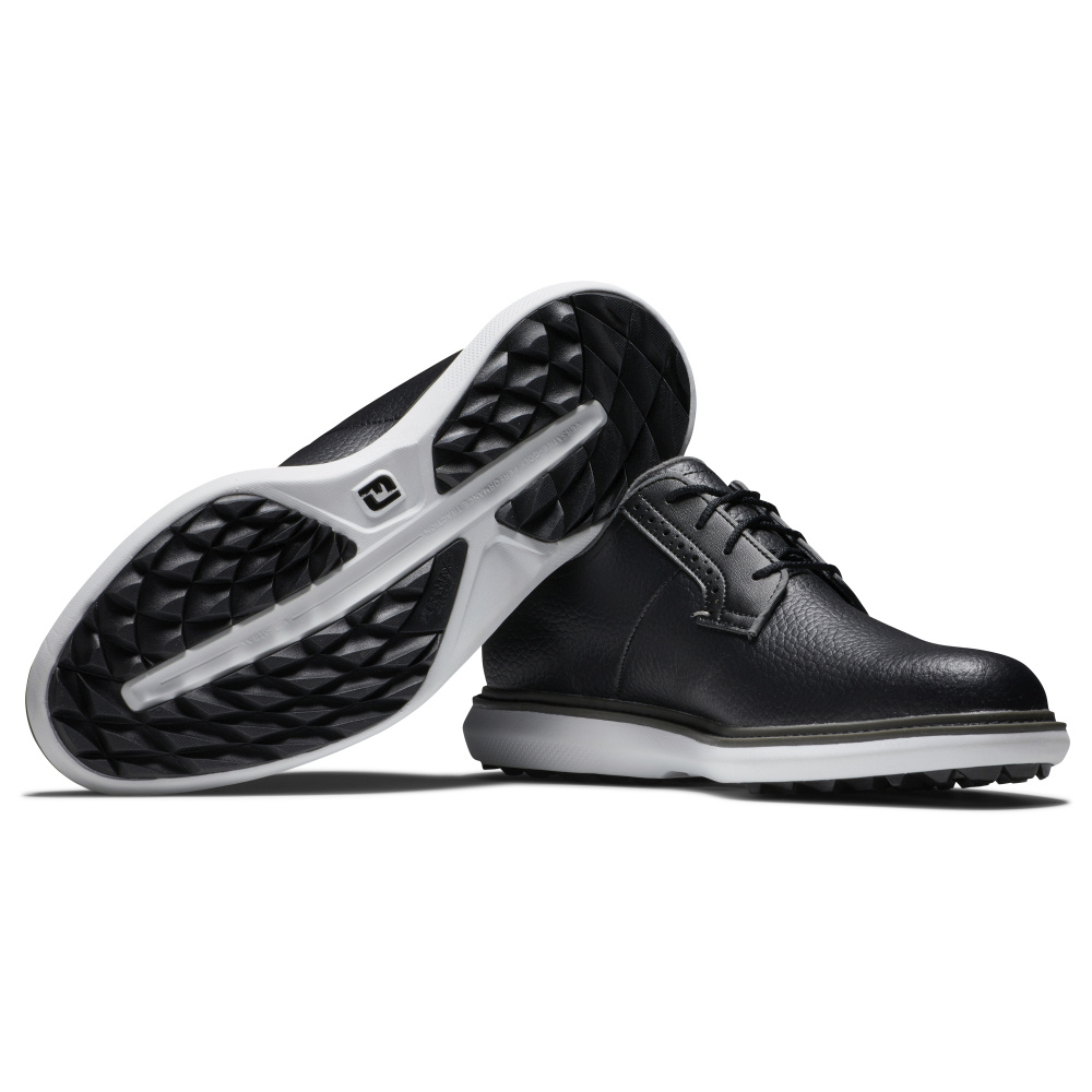 Footjoy Mens Traditions Spikeless Blucher - Black/Grey/White