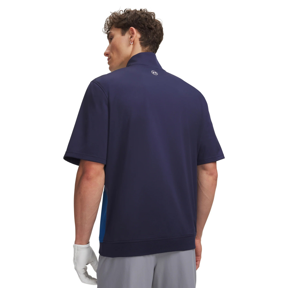 Under Armour Mens Drive Wind SS 1/4-Zip - Midnight Navy/Varsity Blue/White