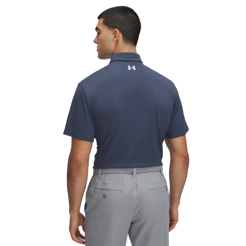 Under Armour Mens T2G Pique Polo - Downpour Gray/White