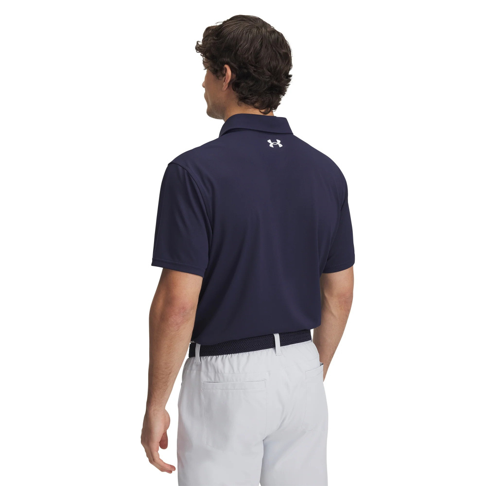 Under Armour Mens T2G Pique Polo - Midnight Navy/White