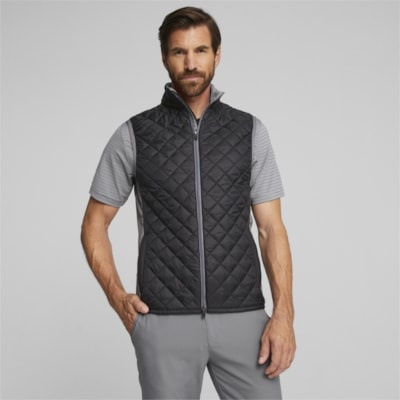 Puma Mens Frost Quilted Vest - Black/Slate Grey