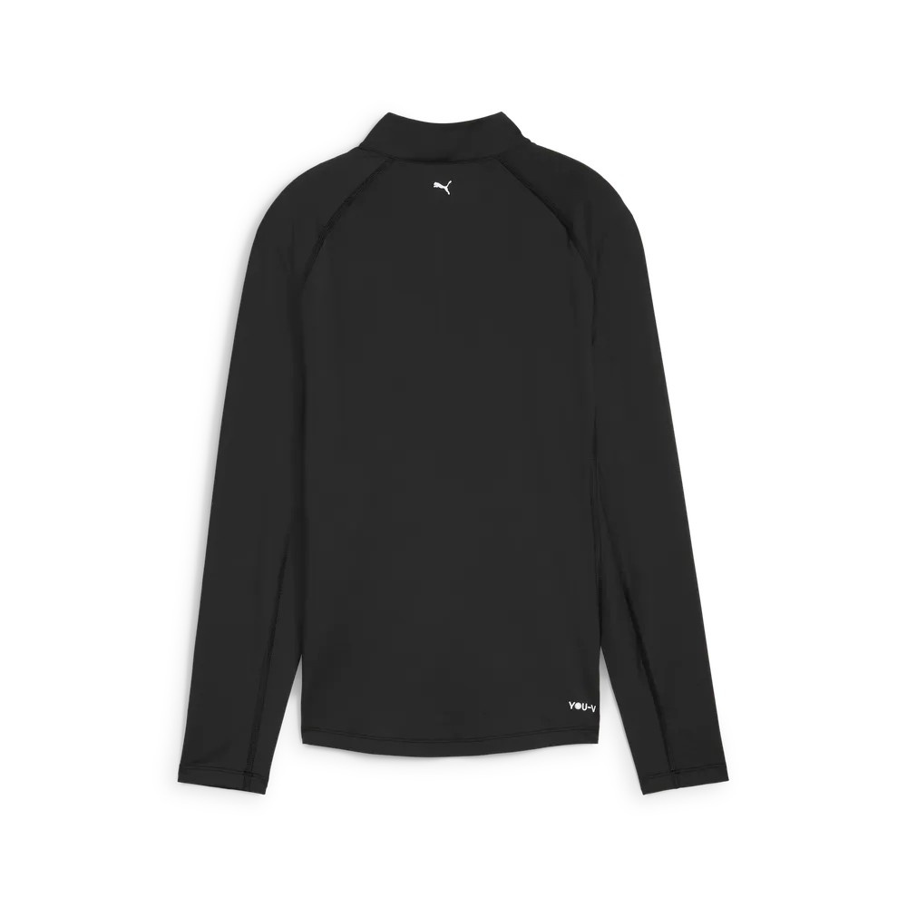 Puma Womens You-V Solid 1/4 Zip - Black