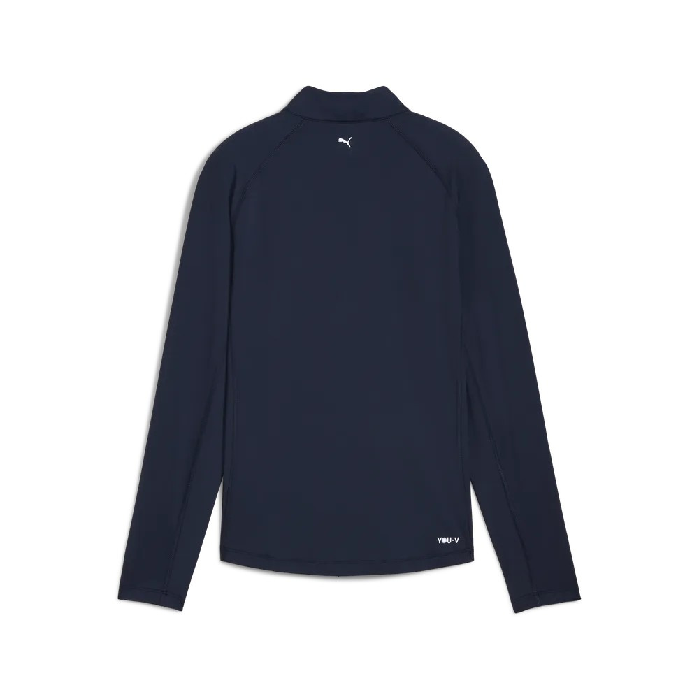 Puma Womens You-V Solid 1/4 Zip - Deep Navy