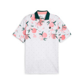 Puma Mens MATTR Freshly Picked Polo - White Glow/Pink Fruit Puma Mens MATTR Freshly Picked Polo - White Glow/Pink Fruit