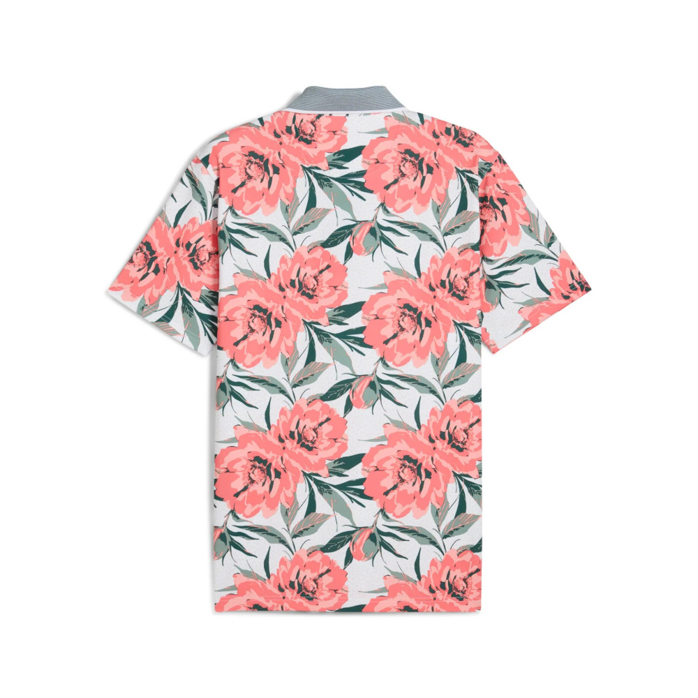 Puma Mens MATTR Beautiful Game Polo - White Glow/Red Fire