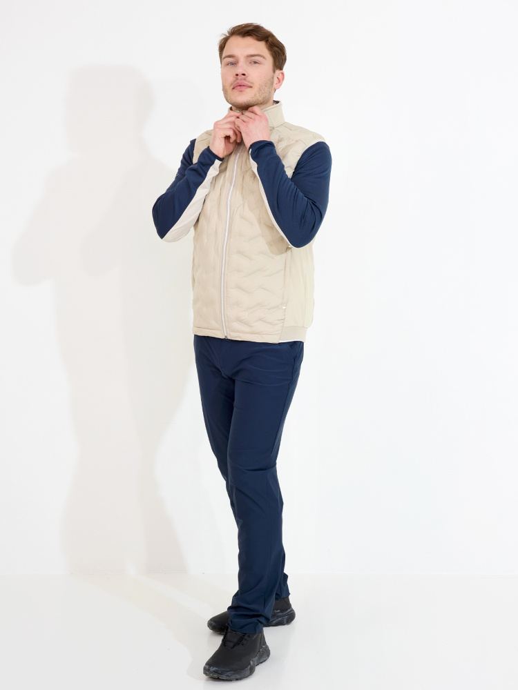 Abacus Mens Portrush Hybrid Vest - Light Sand