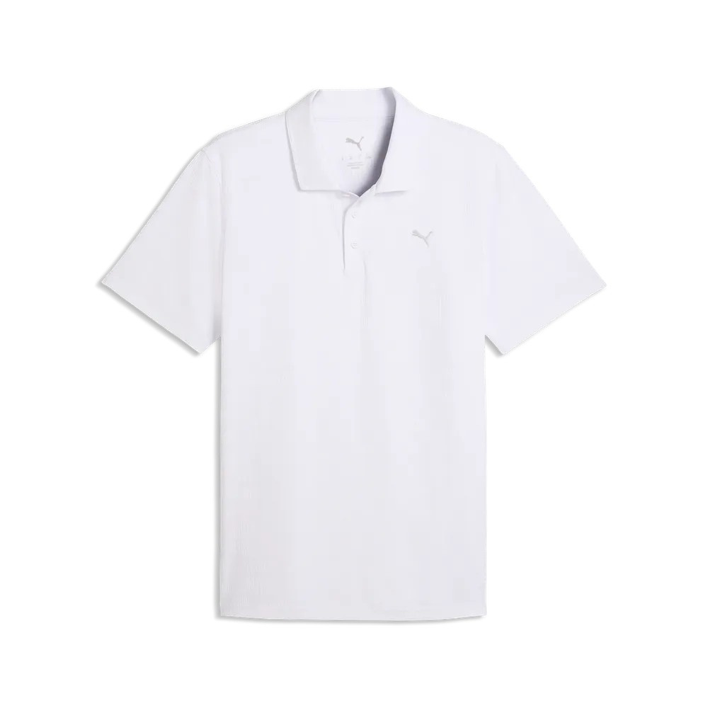 Puma Mens MATTR Deco Jacquard Polo - White Glow