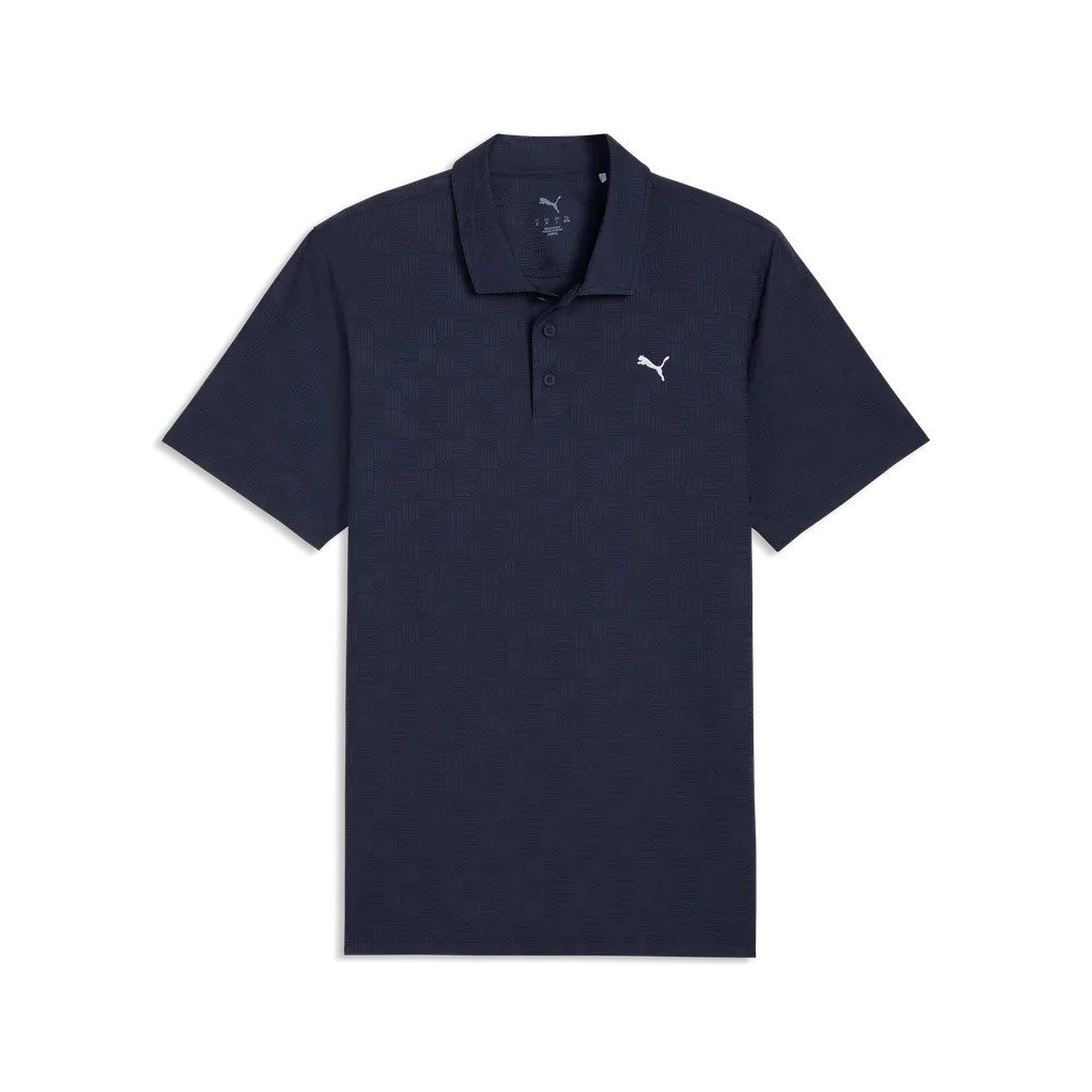 Puma Mens MATTR Deco Jacquard Polo - Deep Navy