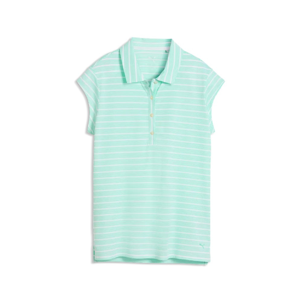 Puma Womens Pique YD Stripe Cap Sleeve - White/Mint
