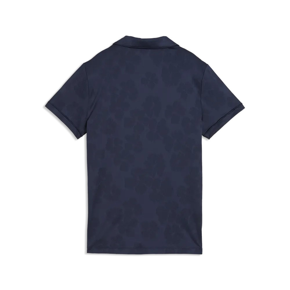 Puma Womens Floral Lace Jaquard SS Polo - Deep Navy