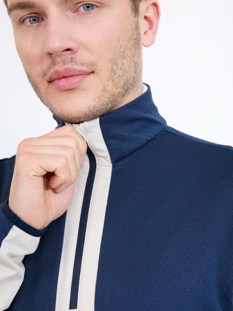 Abacus Mens Erne Midlayer - Clam Melange