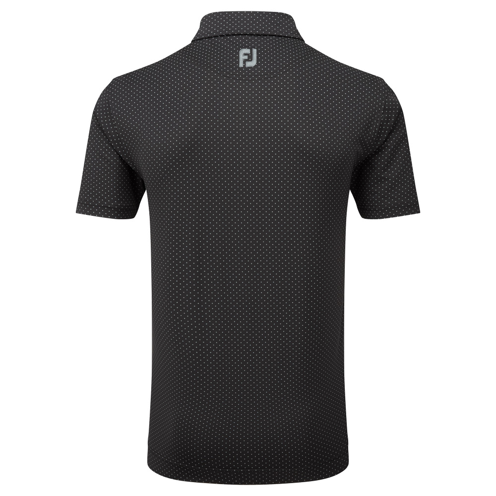 Footjoy Mens Stretch Lisle Dot Print - Black/Charcoal