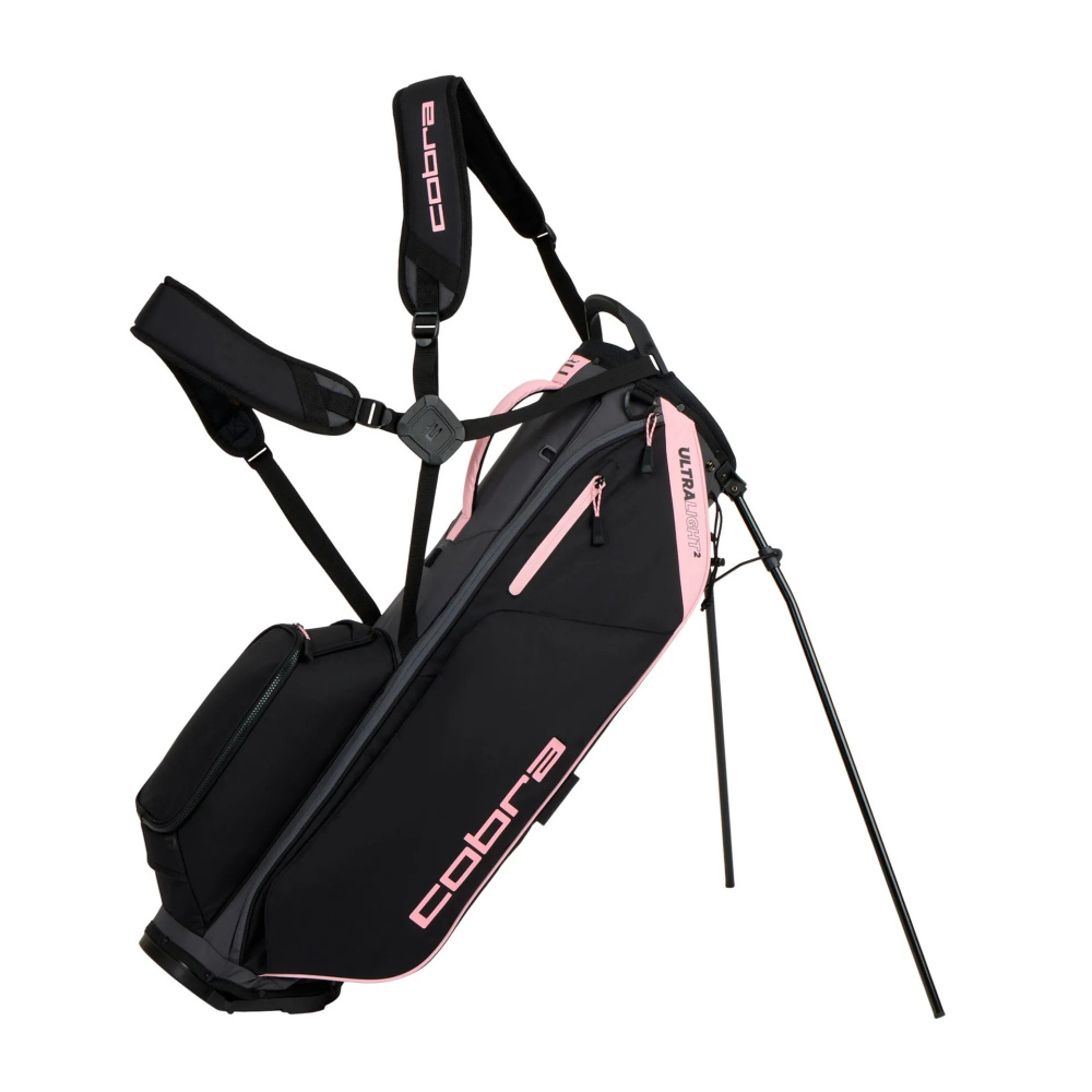 Cobra Ultralight 2 Stand Bag - Black/Rose Gold