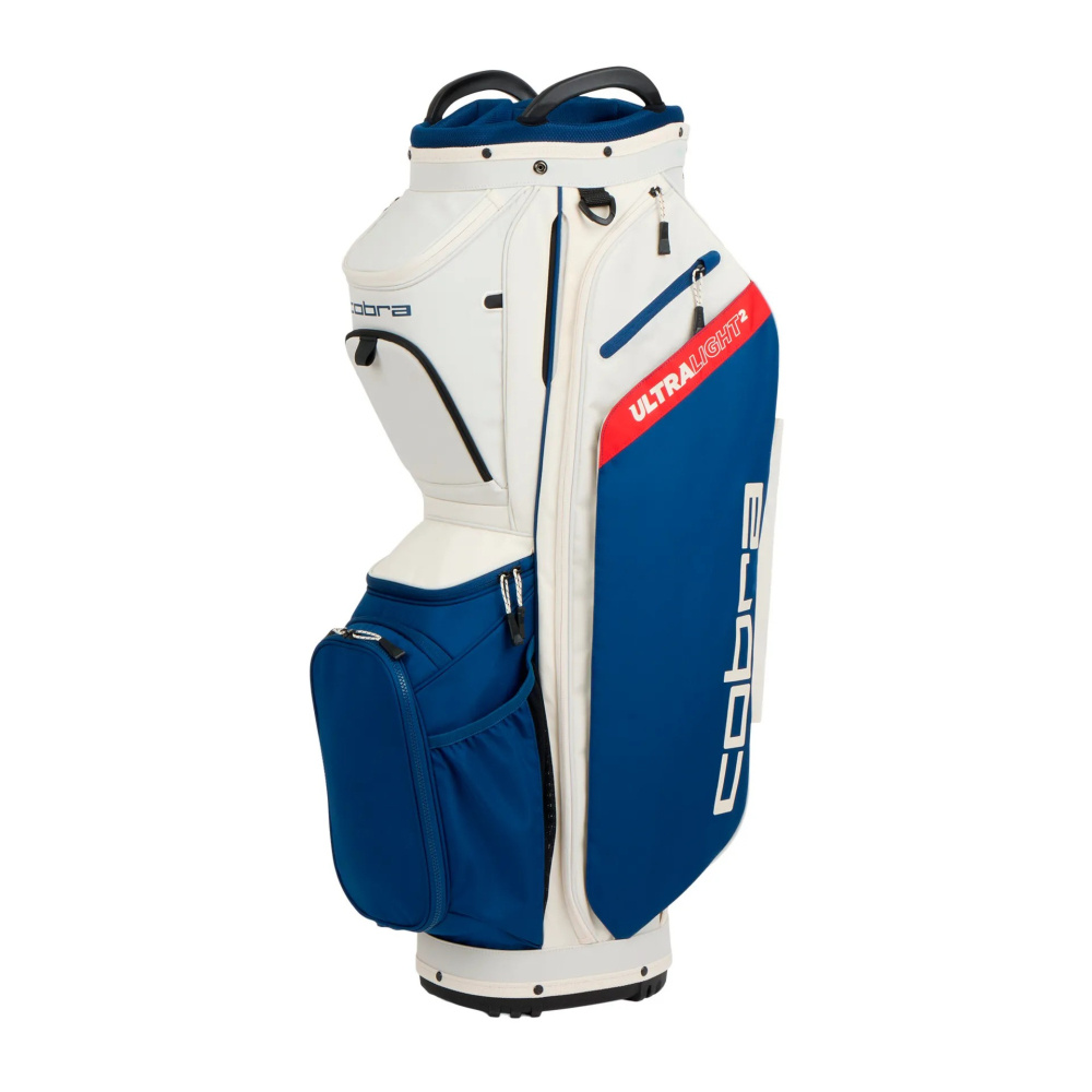 Cobra Ultralight 2 Cart Bag - Sugared Almond/Estate Blue/Pop Red