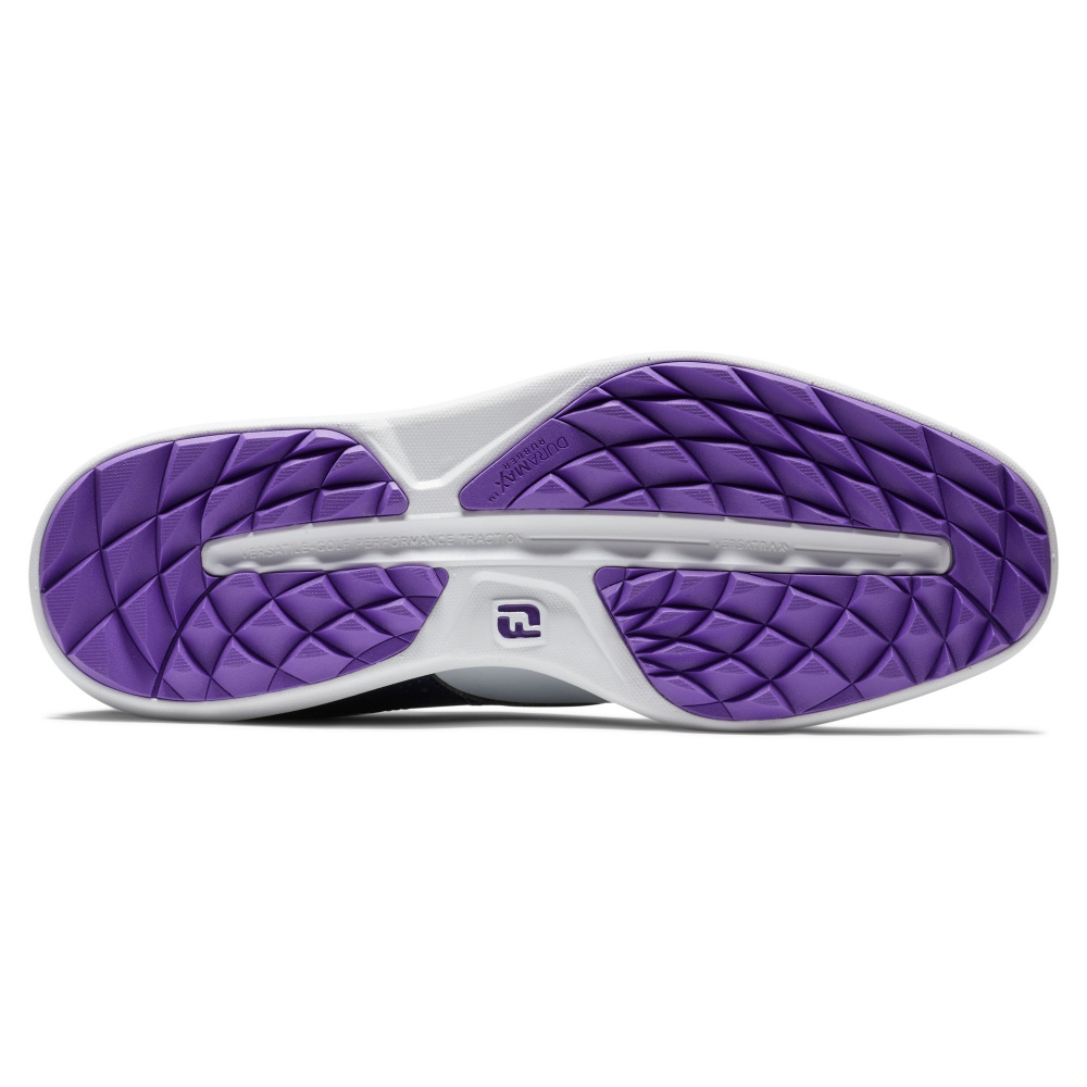 Footjoy Womens FJ Traditions Spikeless Medium - White/Navy/Purple