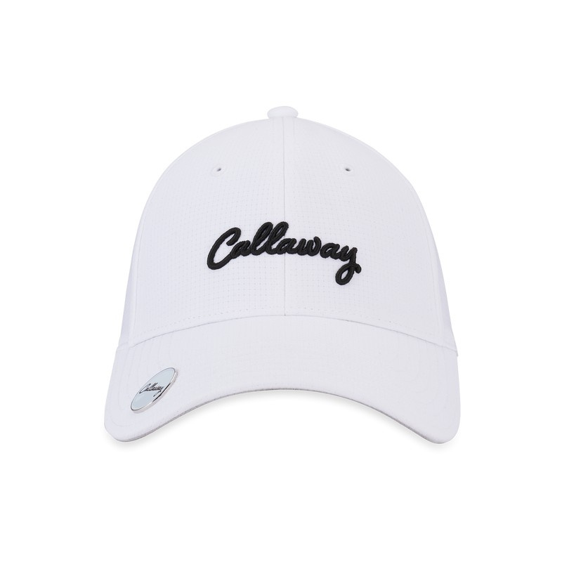 Callaway Womens Stitch Magnet Cap - White/Black