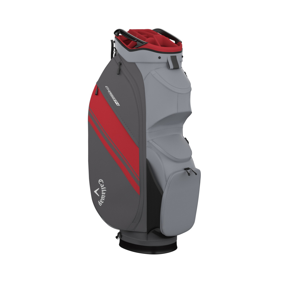 Callaway Chase 14 Cartbag 2026 - Steel/Graphite/Fire Red