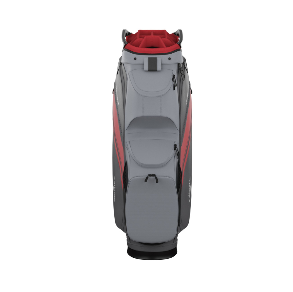 Callaway Chase 14 Cartbag 2026 - Steel/Graphite/Fire Red